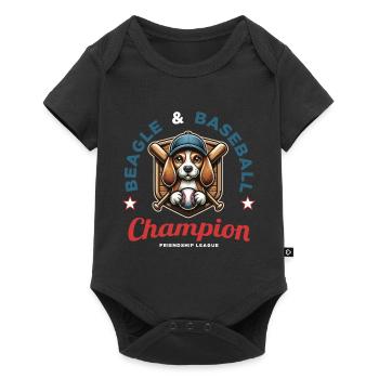 Fan of baseball, beagles and America - Baby Premium short-sleeve bodysuit - black - Front