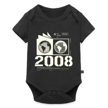 Vintage 2008 Retro Birthday Gift 2008 - Baby Premium short-sleeve bodysuit - black - Front