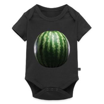 Wassermelone Obst Geschenk - Baby Premium Kurzarmbody - Schwarz - Vorne