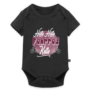 Hätte Hätte Fahrrad Kette - Baby Premium Kurzarmbody - Schwarz - Vorne