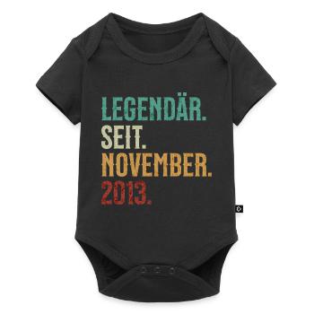 Legendär. Seit. November. 2013. Retro Birthday - Baby Premium Kurzarmbody - Schwarz - Vorne