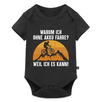 Bicycle Mountain Bike Road Bike E-Bike Cyclist - Baby Premium short-sleeve bodysuit - black - Front