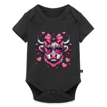 Cow Farmer Funny Farming Cows Animal Farm - Baby Premium short-sleeve bodysuit - black - Front