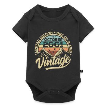 October 2001 Birthday 2001 Born October 2001 - Baby Premium short-sleeve bodysuit - black - Front