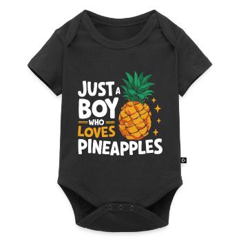 Ananas Fruit tropical hawaïen - Body à manches courtes Premium Bébé - noir - Devant