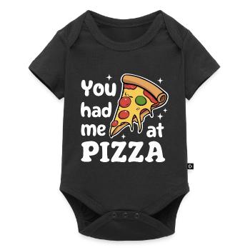 Pizza Italie Restauration rapide - Body à manches courtes Premium Bébé - noir - Devant