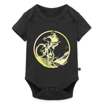 Mountain Bike Bicycle Man - Baby Premium short-sleeve bodysuit - black - Front