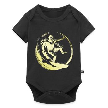 Surfer Man - Baby Premium short-sleeve bodysuit - black - Front