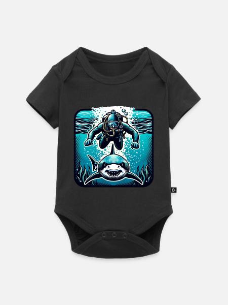 Tauchen Taucher - Baby Premium Kurzarmbody - Schwarz