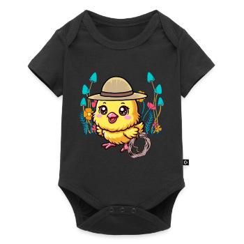 animaux mignons poussin wild west enfants enfant - Body à manches courtes Premium Bébé - noir - Devant