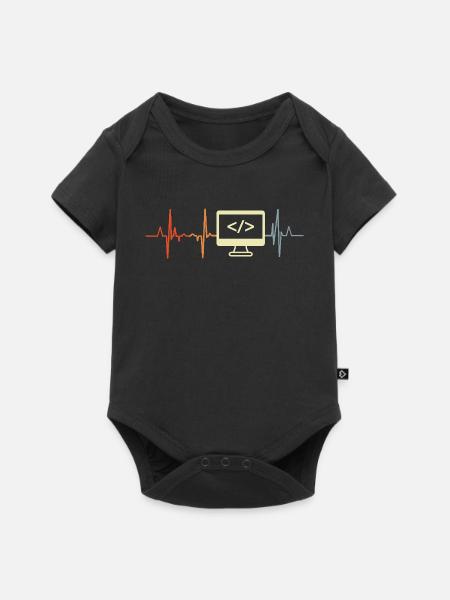 Ich liebe Programmieren - Baby Premium Kurzarmbody - Schwarz