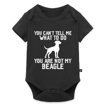 Funny Beagle Men Women Hound Beagle Dog Lovers - Body à manches courtes Premium Bébé - noir - Devant