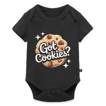 Cookies Cookie Keks Kekse Schokolade - Baby Premium Kurzarmbody - Schwarz - Vorne