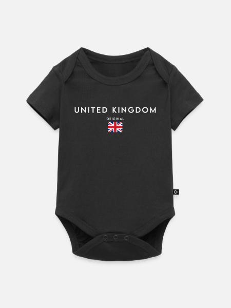 Flagge des Vereinigten Königreichs, britischer Stolz - Baby Premium Kurzarmbody - Schwarz