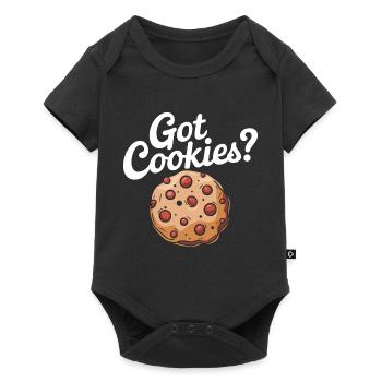 Cookies Cookie Keks Kekse Schokolade - Baby Premium Kurzarmbody - Schwarz - Vorne