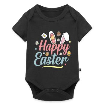 Joyeuses Pâques - Body à manches courtes Premium Bébé - noir - Devant