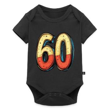 60 Nombre Coloré - Body à manches courtes Premium Bébé - noir - Devant