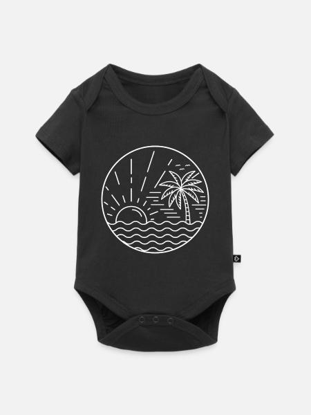 Sunset Circle - Baby Premium Kurzarmbody - Schwarz