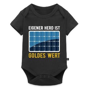 Eigener Herd ist Goldes Wert - Photovoltaik Sonne - Baby Premium Kurzarmbody - Schwarz - Vorne