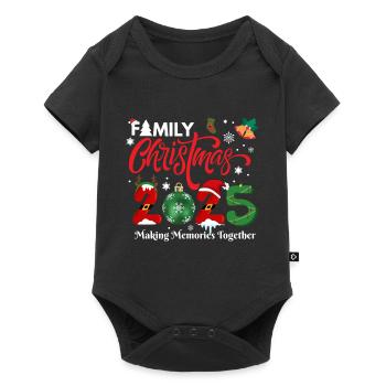 MERRY CHRISTMAS, family christmas 2025 - Baby Premium short-sleeve bodysuit - black - Front