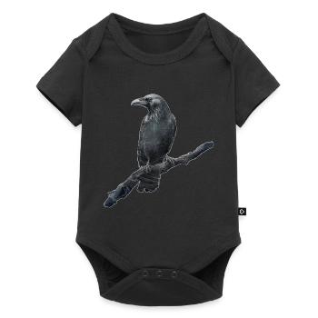 Raven - Baby Premium short-sleeve bodysuit - black - Front