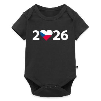 J’aime République tchèque 2026, Vacances en République tchèque 2026 - Body à manches courtes Premium Bébé - noir - Devant