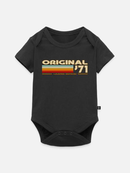 Original von 1971 - Baby Premium Kurzarmbody - Schwarz