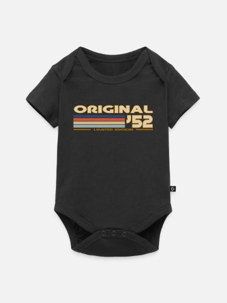 1952 - Baby Premium Kurzarmbody - Schwarz