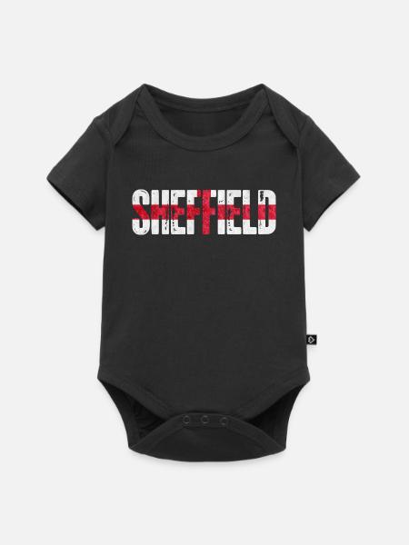 Sheffield England - Baby Premium Kurzarmbody - Schwarz