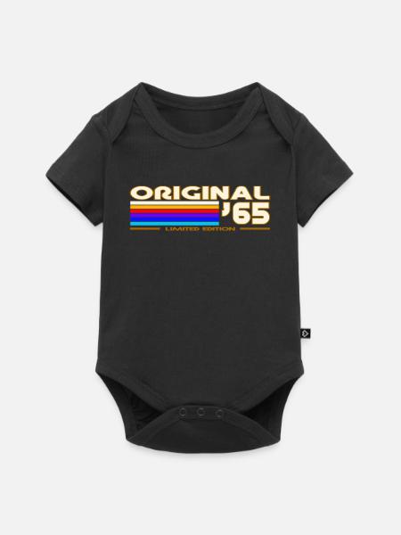1965 - Baby Premium Kurzarmbody - Schwarz