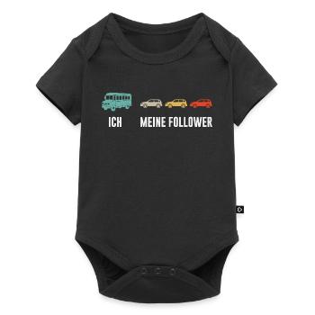 Busfahrer Und Meine Follower - Baby Premium Kurzarmbody - Schwarz - Vorne