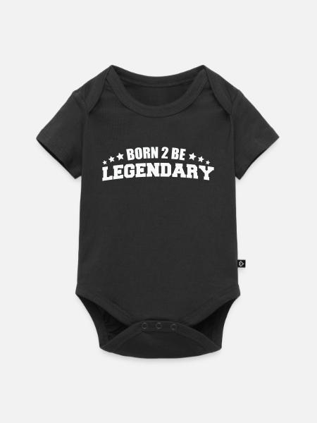 Born 2 be Legendary - Baby Premium Kurzarmbody - Schwarz