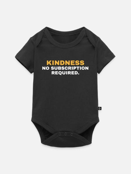 Freundlichkeit Kein Abonnement erforderlich - Baby Premium Kurzarmbody - Schwarz