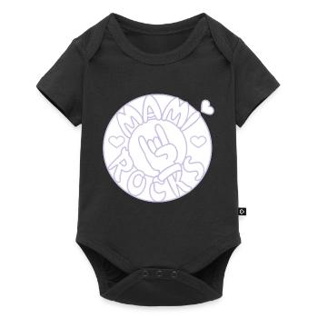 mami rocks (circle, 3c) - Baby Premium short-sleeve bodysuit - black - Front