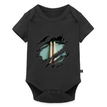 Drums in me - Baby Premium short-sleeve bodysuit - black - Front