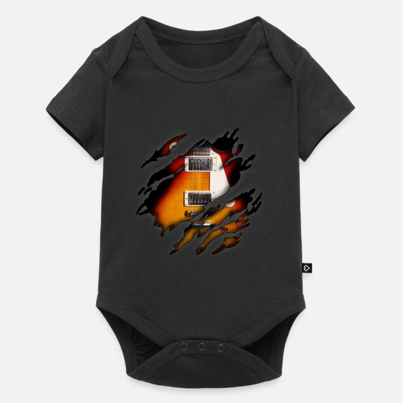 E Gitarre in mir - Baby Premium Kurzarmbody - Schwarz