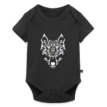 Wolf. Color choices. Add your text. *BEST SELLER* - Baby Premium short-sleeve bodysuit - black - Front