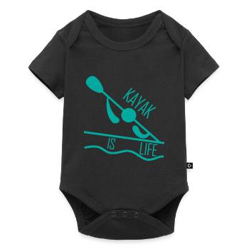 Kayak. Canoe Kayak. Love Kayaking. kayak is LIFE. - Baby Premium short-sleeve bodysuit - black - Front