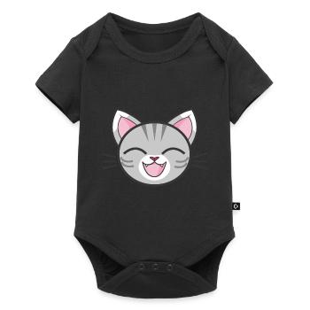 Laughing cat - Baby Premium short-sleeve bodysuit - black - Front