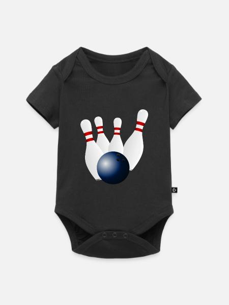 Bowling - Baby Premium Kurzarmbody - Schwarz
