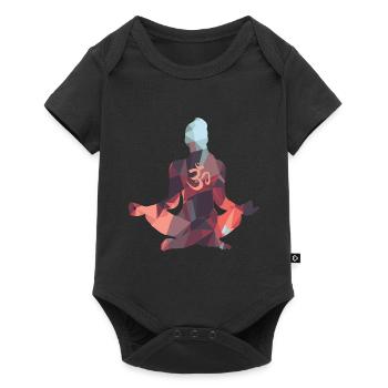 Om Yoga Gift Meditation Hinduism Buddha - Baby Premium short-sleeve bodysuit - black - Front