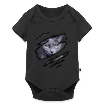 Russian blue in me - Baby Premium short-sleeve bodysuit - black - Front