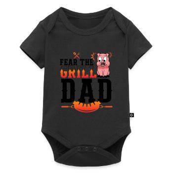 Barbecue Grill King Dad Gift idea - Baby Premium short-sleeve bodysuit - black - Front