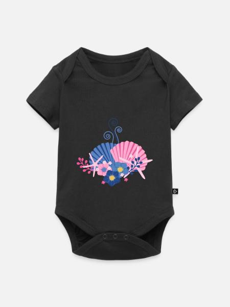 Unterwasser Liebe - Baby Premium Kurzarmbody - Schwarz