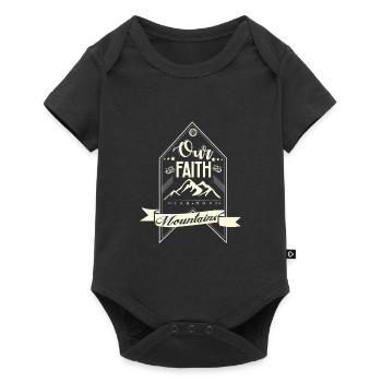 Hügel Landschaft Natur Wandern Geschenkidee Hoffen - Baby Premium Kurzarmbody - Schwarz - Vorne