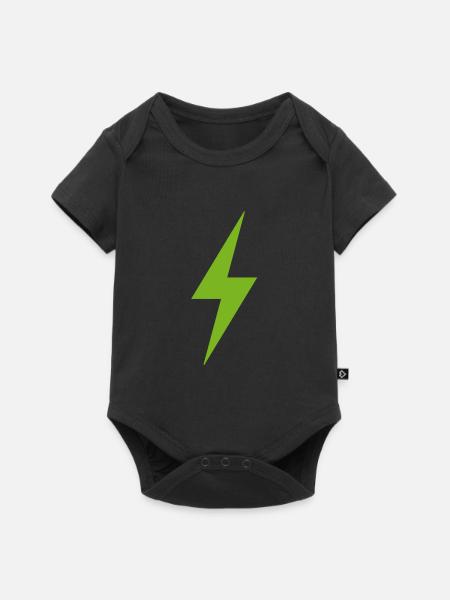 Elektrizität - Baby Premium Kurzarmbody - Schwarz