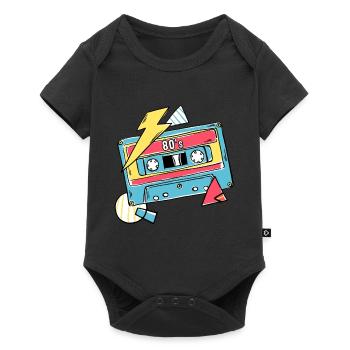 Cassette Music 80s Gift Pop Style Gift Idea - Baby Premium short-sleeve bodysuit - black - Front