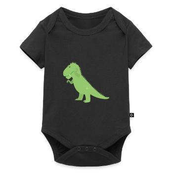 dinosaur - Baby Premium short-sleeve bodysuit - black - Front