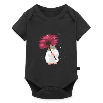 Hamster dandelion gift - Baby Premium short-sleeve bodysuit - black - Front
