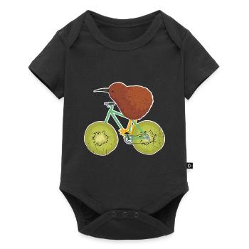 Kiwi bike gift - Baby Premium short-sleeve bodysuit - black - Front